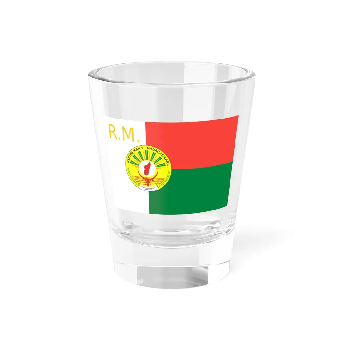 Presidential Standard of Madagascar (Madagascar) Shot Glass 1.5oz 1.5oz - Go Mug Yourself