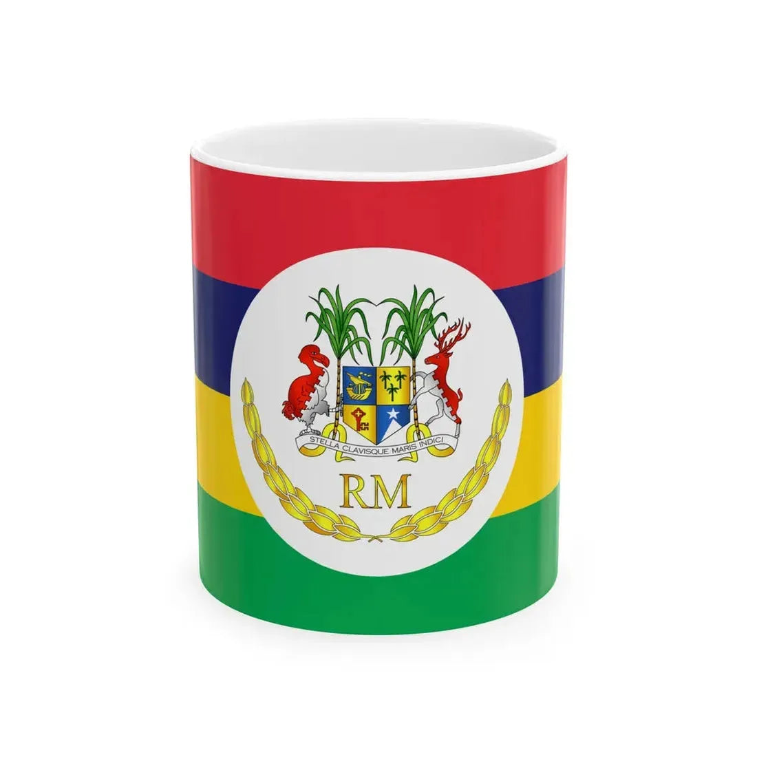 Presidential Standard of Mauritius (Mauritius) White Coffee Mug 11oz - Go Mug Yourself