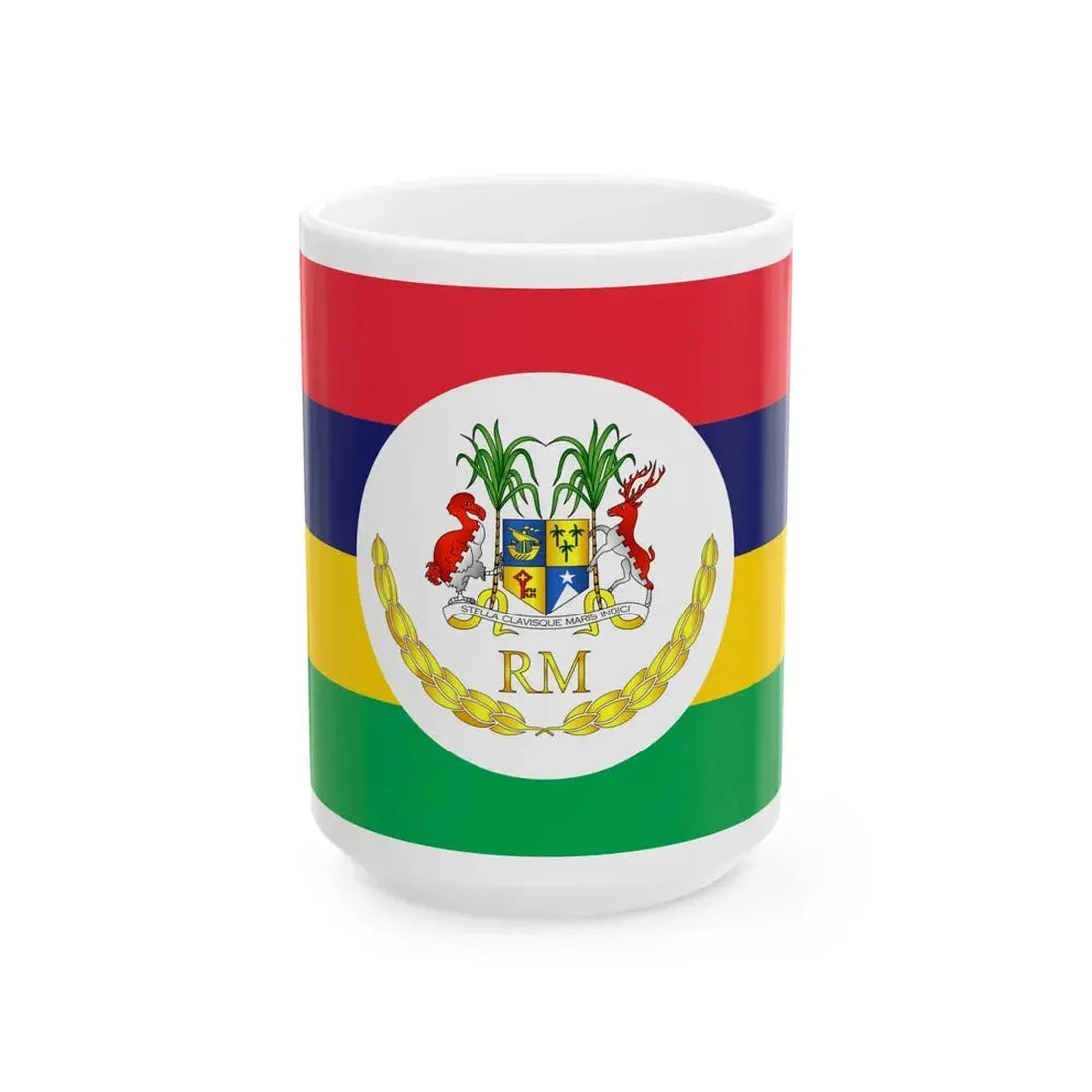 Presidential Standard of Mauritius (Mauritius) White Coffee Mug 15oz - Go Mug Yourself