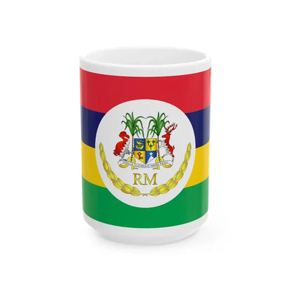 Presidential Standard of Mauritius (Mauritius) White Coffee Mug 15oz - Go Mug Yourself