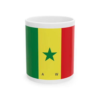 Presidential Standard of Senegal under Abdoulaye Wade (Senegal) White Coffee Mug 11oz - Go Mug Yourself