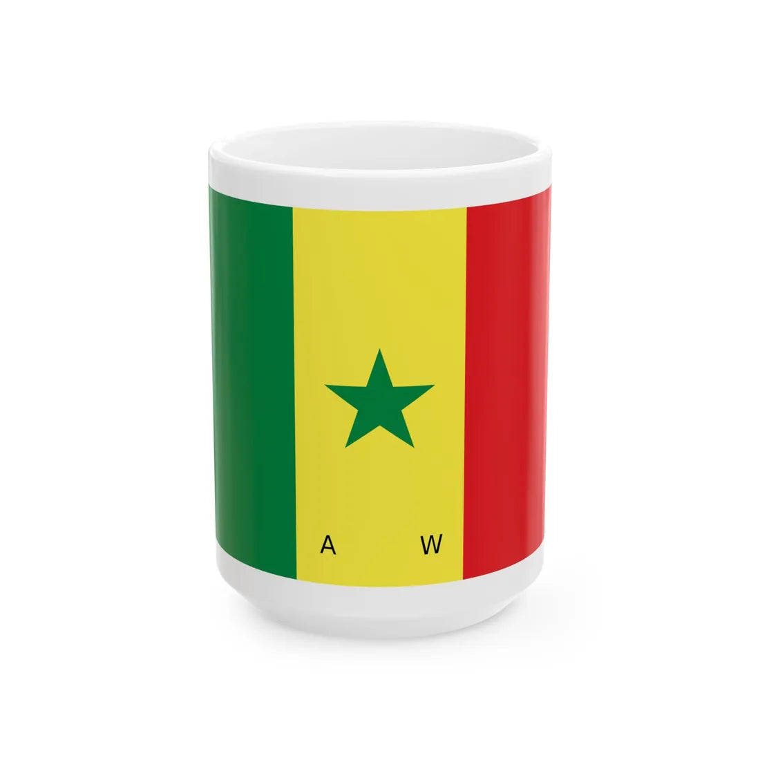 Presidential Standard of Senegal under Abdoulaye Wade (Senegal) White Coffee Mug 15oz - Go Mug Yourself