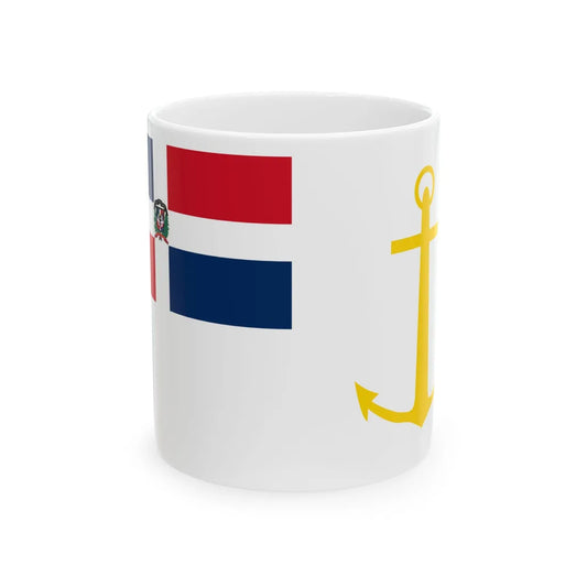Presidential Standard of the Dominican Republic At Sea (Dominica) White Coffee Mug 11oz - Go Mug Yourself