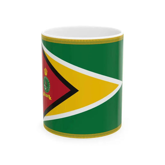 Presidential State Colour of the Guyana Defence Force (Guyana) White Coffee Mug 11oz - Go Mug Yourself