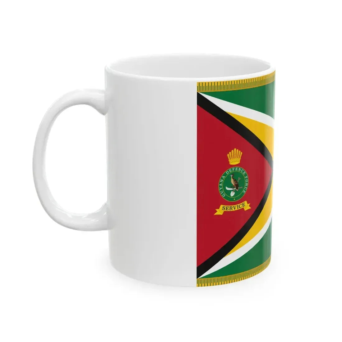 Presidential State Colour of the Guyana Defence Force (Guyana) White Coffee Mug - Go Mug Yourself