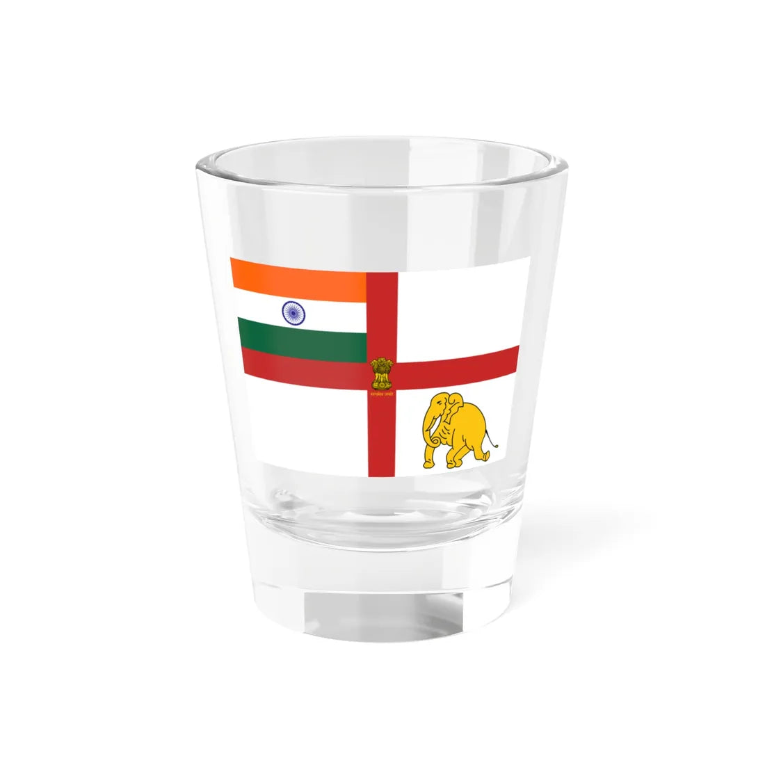 Presidents Colour of Indian Navy until 2022 (India) Shot Glass 1.5oz 1.5oz - Go Mug Yourself