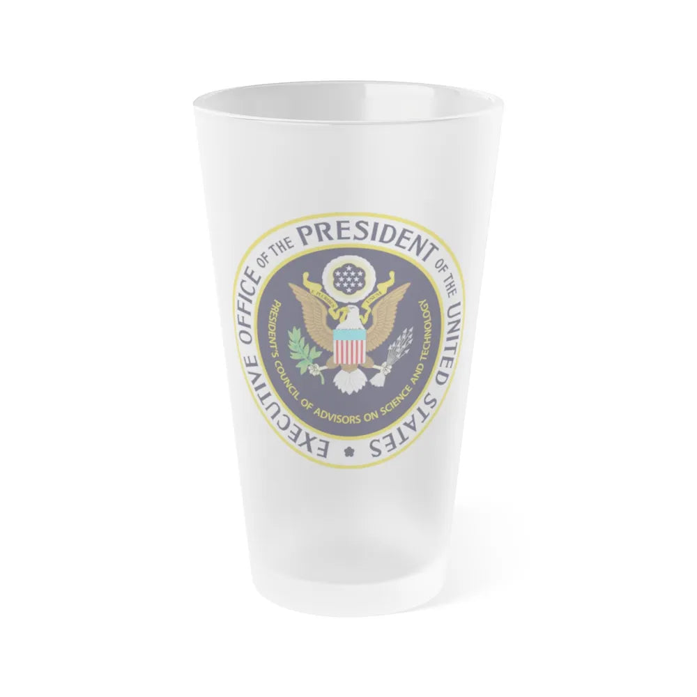 Presidents Council of Advisors on Science and Technology - Frosted Pint Glass 16oz-16oz-Frosted-Go Mug Yourself