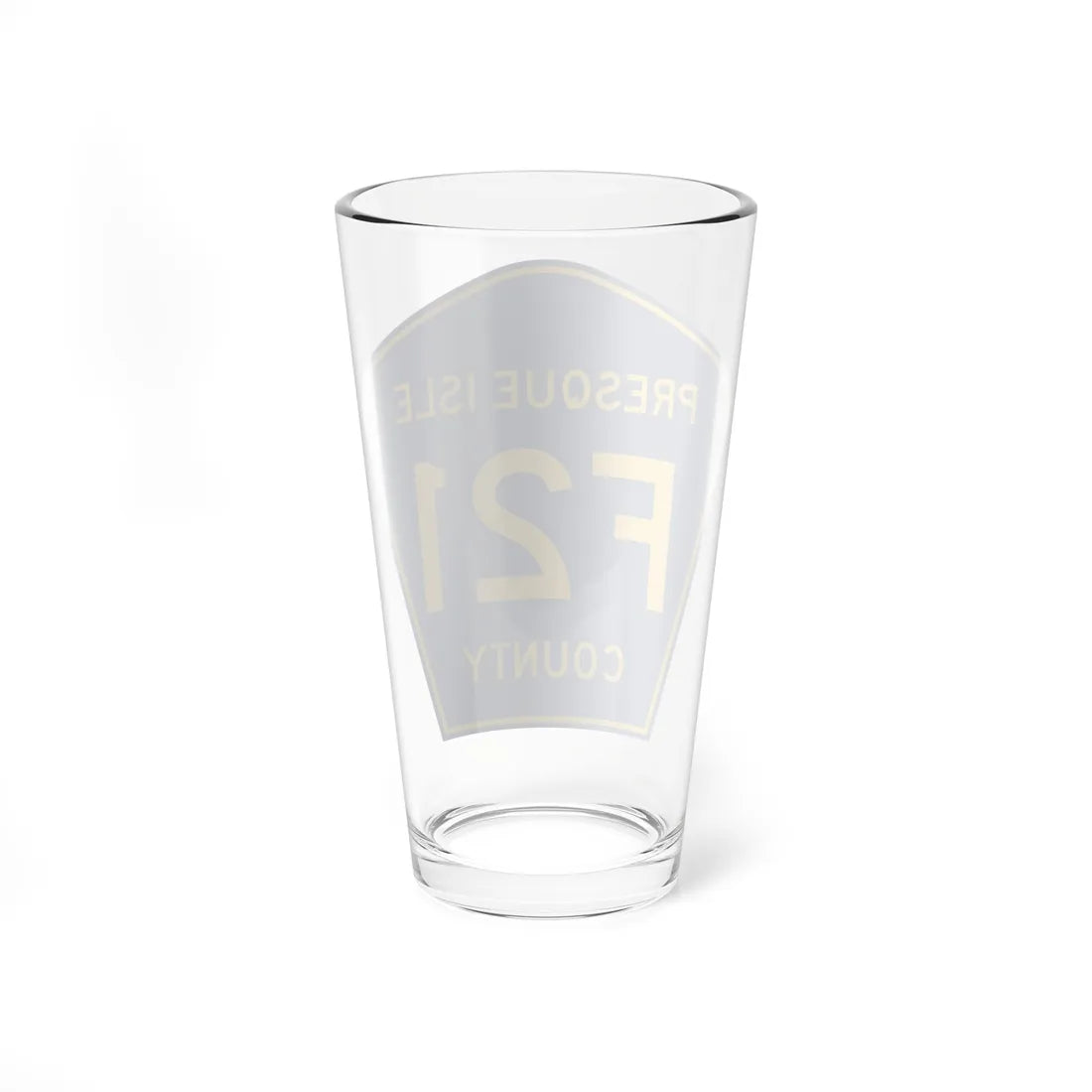 Presque Isle County F-21 (Michigan) (Road Sign) Pint Glass 16oz - Go Mug Yourself