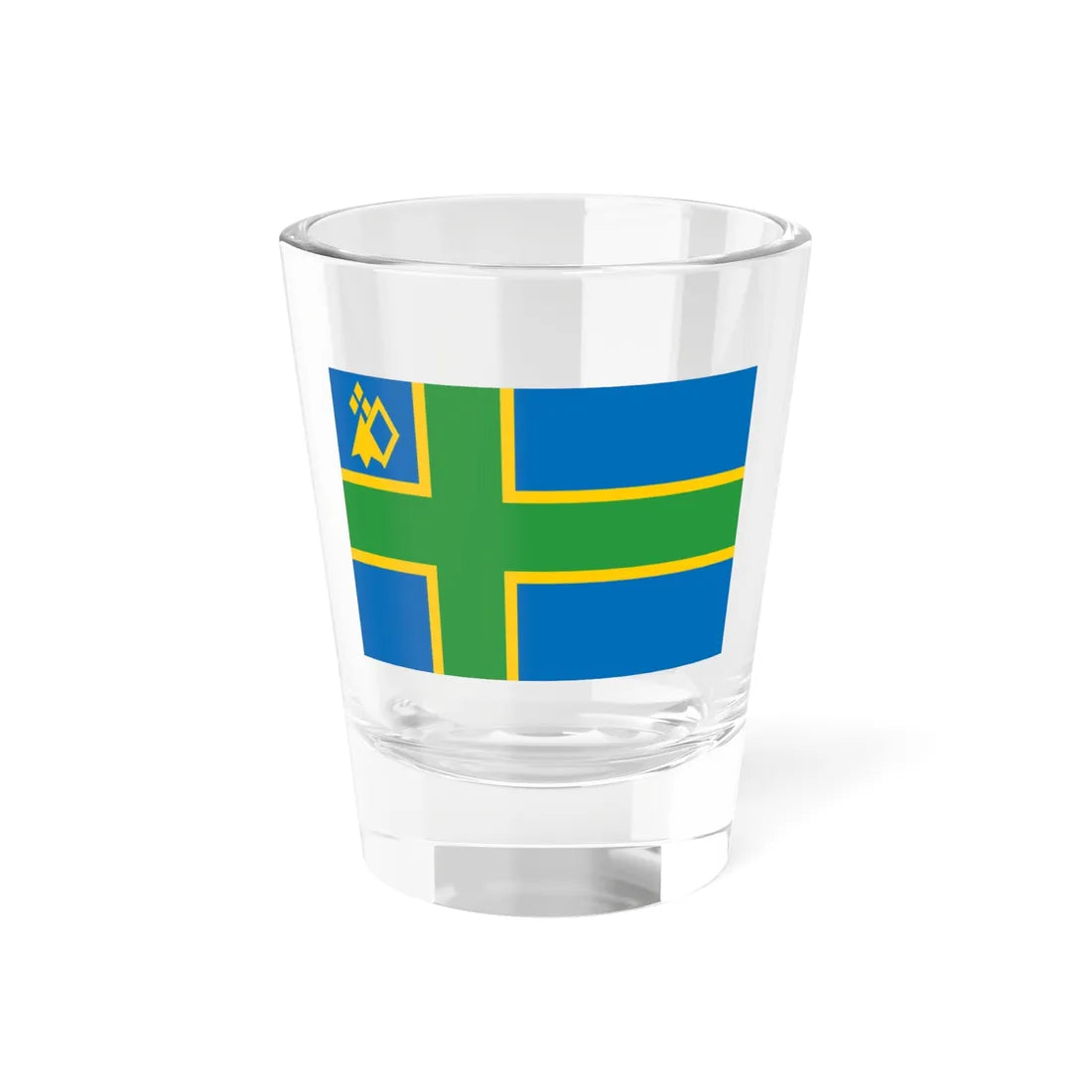 Presquile de Crozon District Flag (France) Shot Glass 1.5oz 1.5oz - Go Mug Yourself
