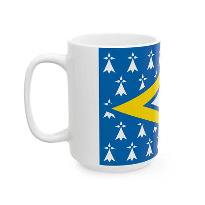 Presquile de Rhuys traditional district flag (France) White Coffee Mug - Go Mug Yourself