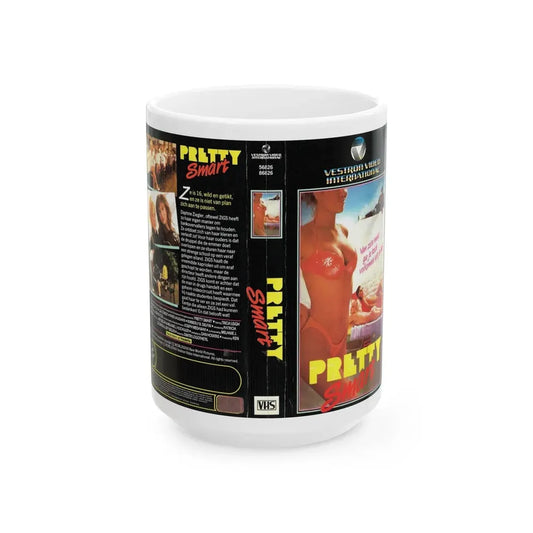 PRETTY SMART (VHS COVER) - White Coffee Mug 15oz - Go Mug Yourself
