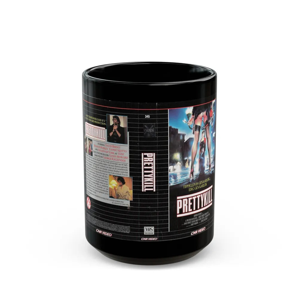 PRETTYKILL (VHS COVER) - Black Coffee Mug-15oz-Go Mug Yourself