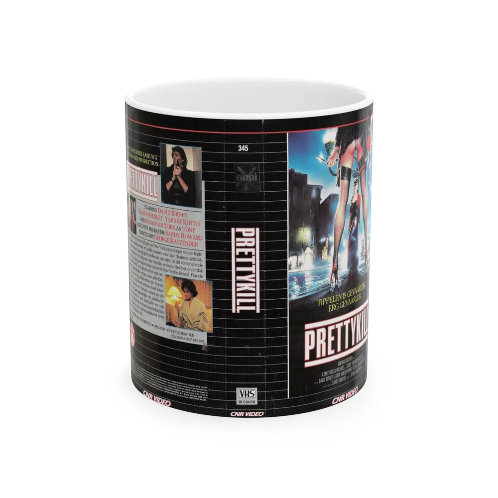 PRETTYKILL (VHS COVER) - White Coffee Mug-11oz-Go Mug Yourself