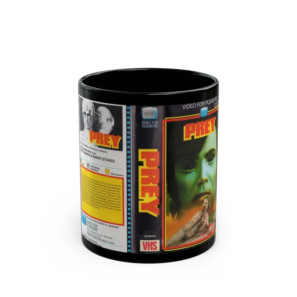 PREY (VHS COVER) - Black Coffee Mug-11oz-Go Mug Yourself