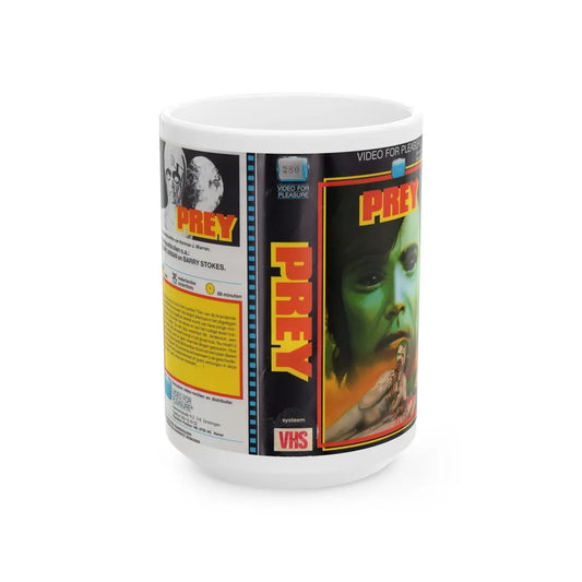 PREY (VHS COVER) - White Coffee Mug-15oz-Go Mug Yourself