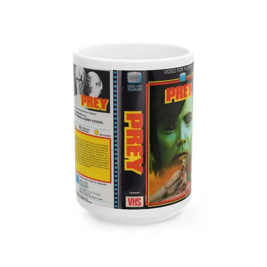 PREY (VHS COVER) - White Coffee Mug 15oz - Go Mug Yourself