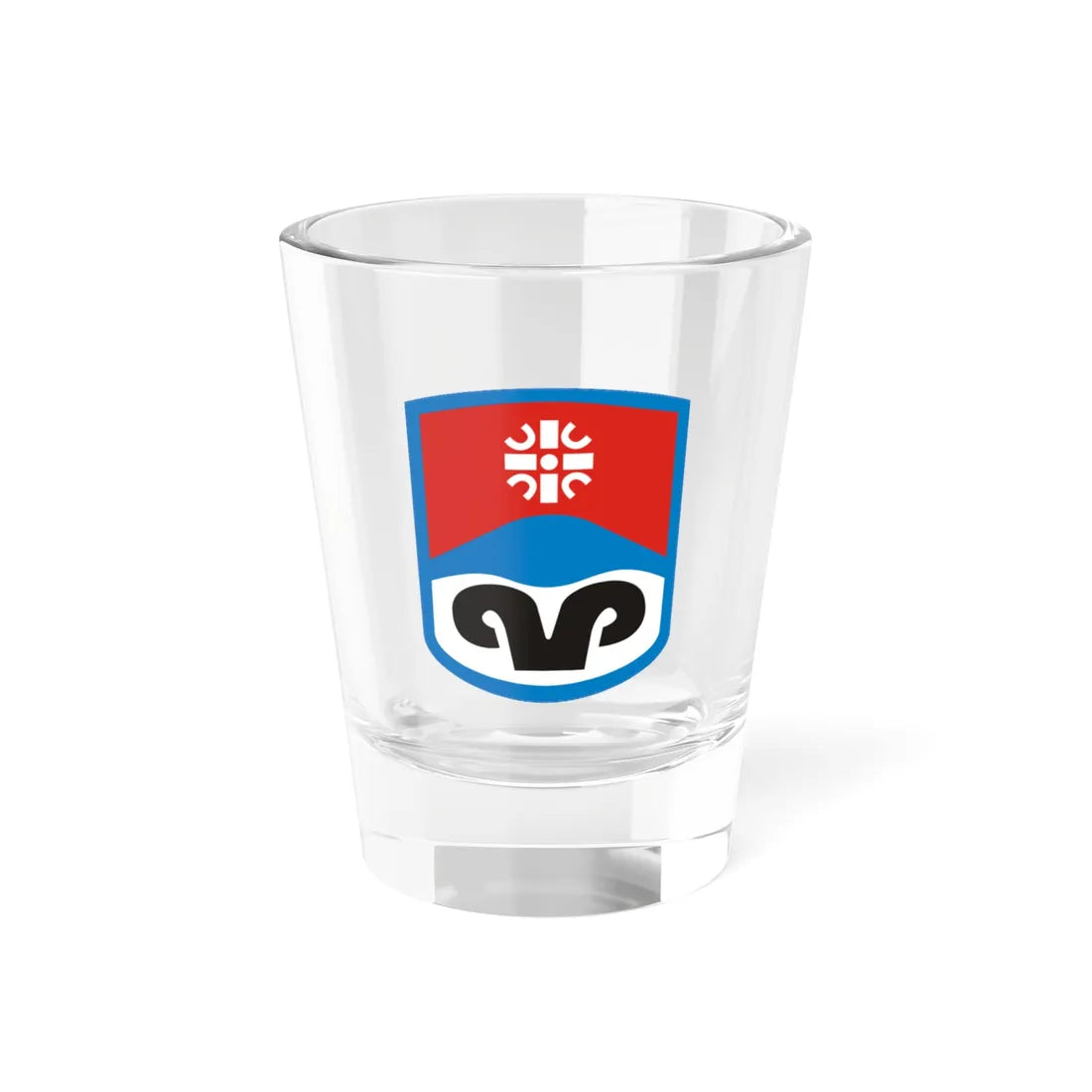 Prijedor grb until 2013 (Bosnia and Herzegovina) (Coat of Arms) Shot Glass 1.5oz 1.5oz - Go Mug Yourself