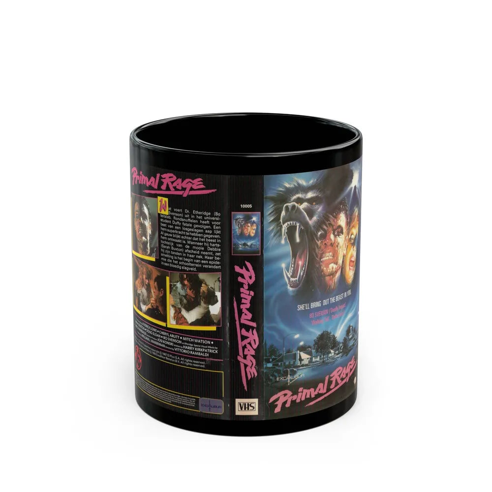 PRIMAL RAGE (VHS COVER) - Black Coffee Mug-11oz-Go Mug Yourself