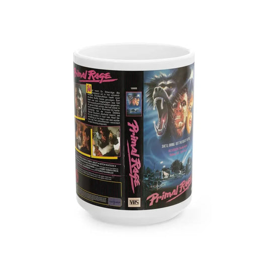 PRIMAL RAGE (VHS COVER) - White Coffee Mug 15oz - Go Mug Yourself