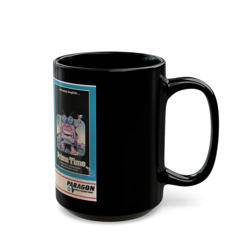 PRIME TIME (VHS COVER) - Black Coffee Mug-Go Mug Yourself