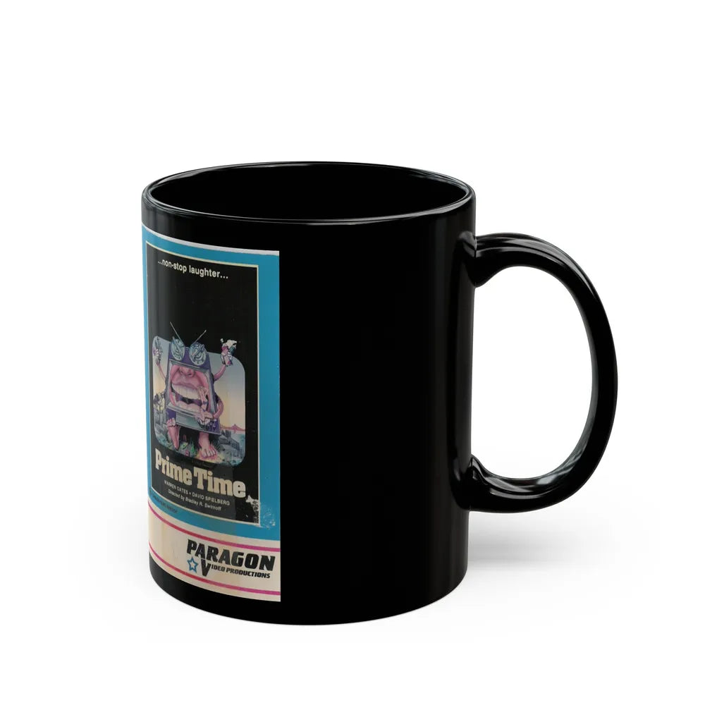 PRIME TIME (VHS COVER) - Black Coffee Mug-Go Mug Yourself