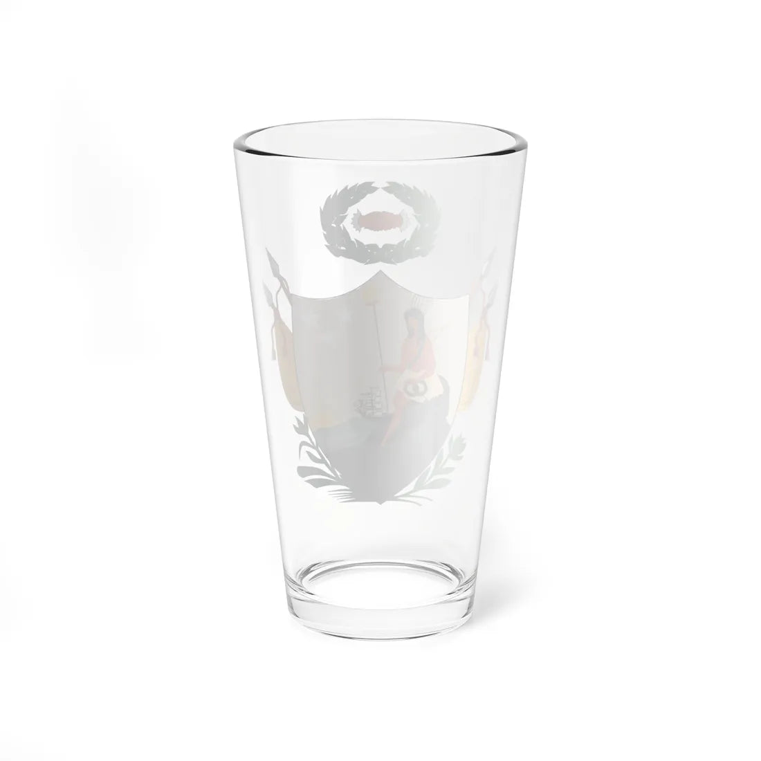 Primer escudo de armas de la República de Colombia Gran Colombia (Colombia) (Coat of Arms) Pint Glass 16oz - Go Mug Yourself