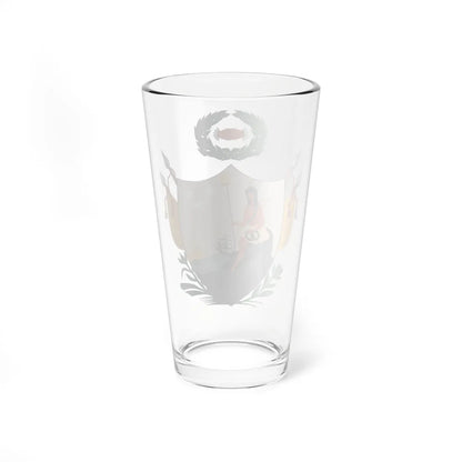 Primer escudo de armas de la República de Colombia Gran Colombia (Colombia) (Coat of Arms) Pint Glass 16oz - Go Mug Yourself
