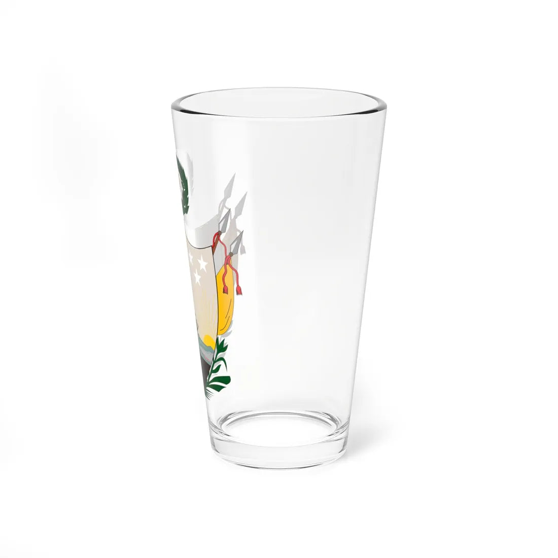 Primer escudo de armas de la República de Colombia Gran Colombia (Colombia) (Coat of Arms) Pint Glass 16oz - Go Mug Yourself