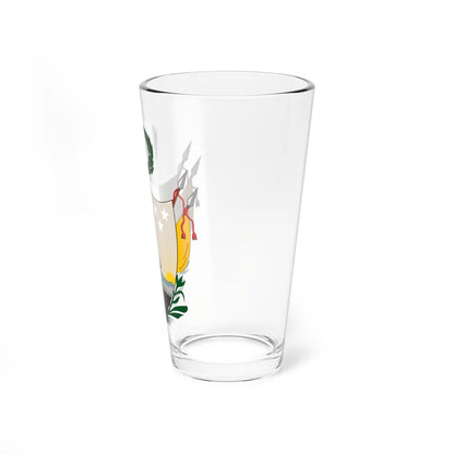 Primer escudo de armas de la República de Colombia Gran Colombia (Colombia) (Coat of Arms) Pint Glass 16oz - Go Mug Yourself