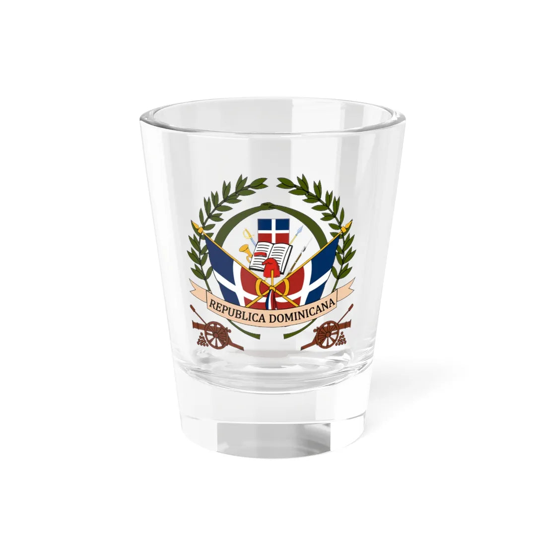 Primer Escudo Dominicano (Dominica) (Coat of Arms) Shot Glass 1.5oz 1.5oz - Go Mug Yourself