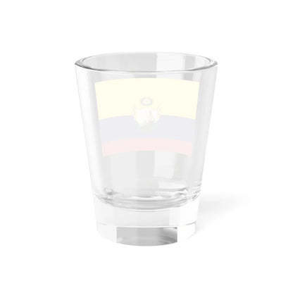 Primera bandera de la Gran Colombia con escudo centrado versión 2 (Colombia) Shot Glass 1.5oz - Go Mug Yourself