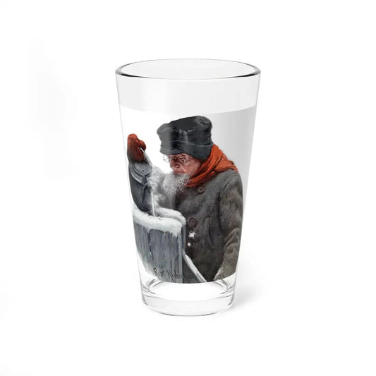 Priming the Pump, The Saturday Evening Post cover, January 21, 1911 (Magazine Illustration) Pint Glass 16oz 16oz - Go Mug Yourself