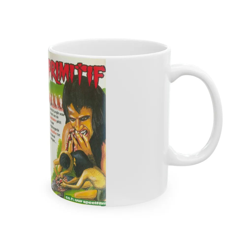 PRIMITIF (VHS COVER) - White Coffee Mug-Go Mug Yourself