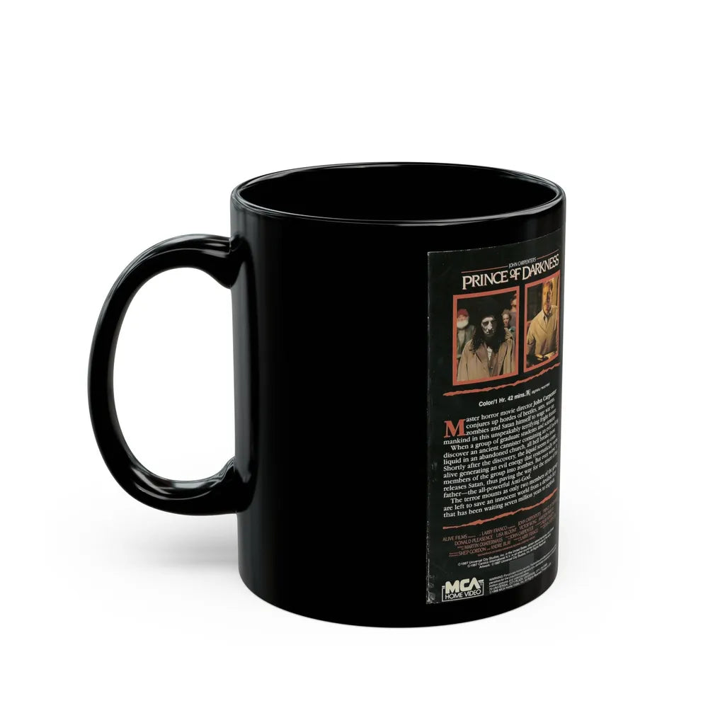 PRINCE OF DARKNESS JOHN CARPENTER (VHS COVER) - Black Coffee Mug-Go Mug Yourself