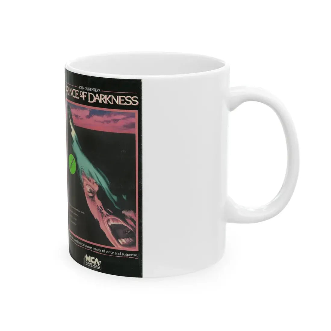 PRINCE OF DARKNESS JOHN CARPENTER (VHS COVER) - White Coffee Mug - Go Mug Yourself