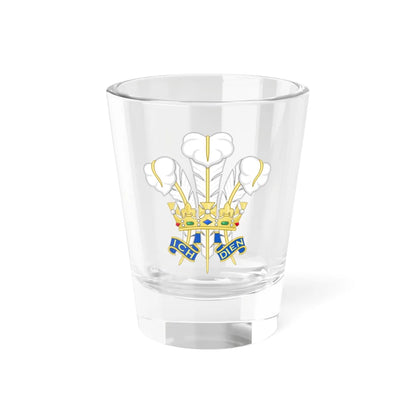 Prince of Waless feathers Badge (United Kingdom) (Coat of Arms) Shot Glass 1.5oz 1.5oz - Go Mug Yourself