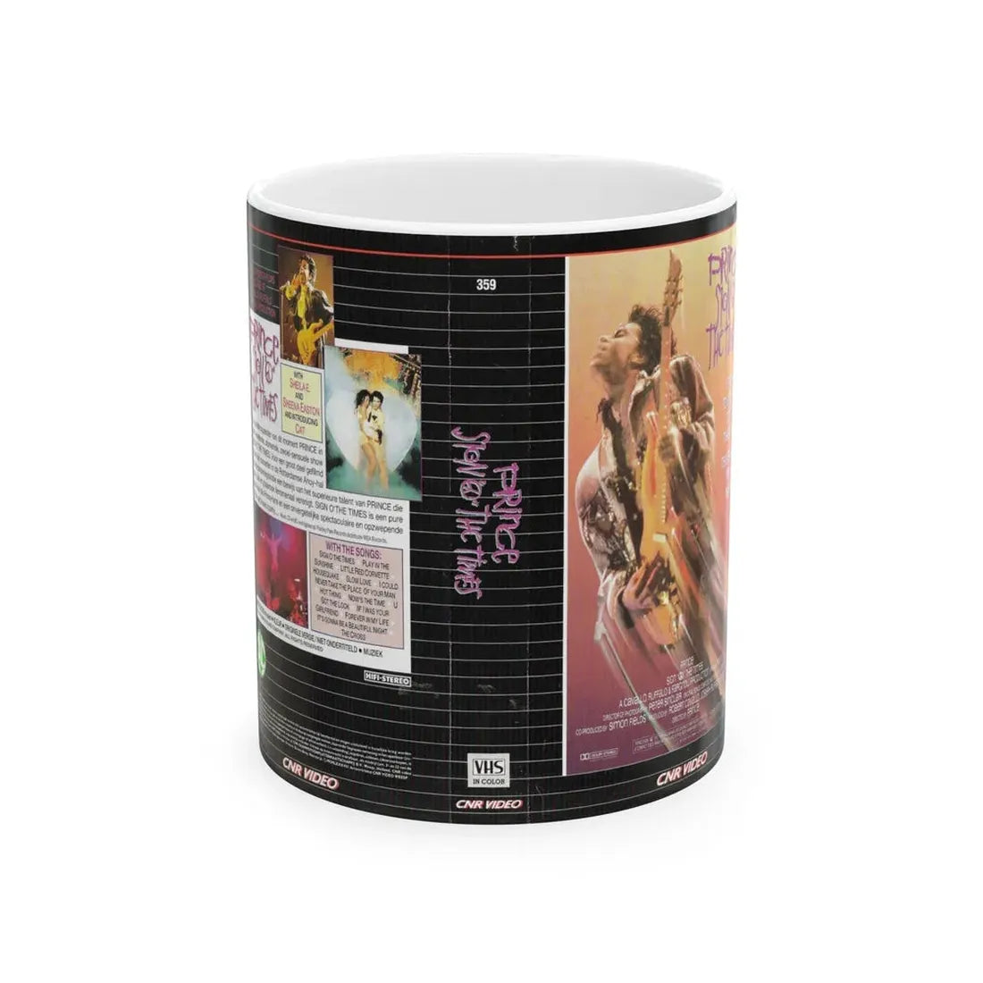 PRINCE SIGN O THE TIMES (VHS COVER) - White Coffee Mug 11oz - Go Mug Yourself