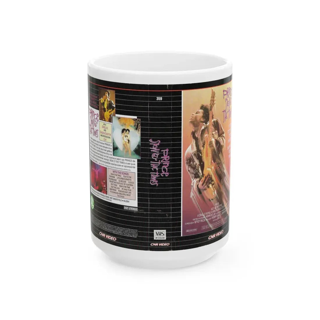 PRINCE SIGN O THE TIMES (VHS COVER) - White Coffee Mug 15oz - Go Mug Yourself