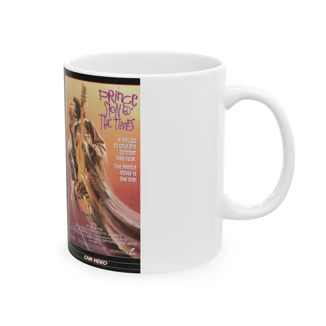 PRINCE SIGN O THE TIMES (VHS COVER) - White Coffee Mug - Go Mug Yourself