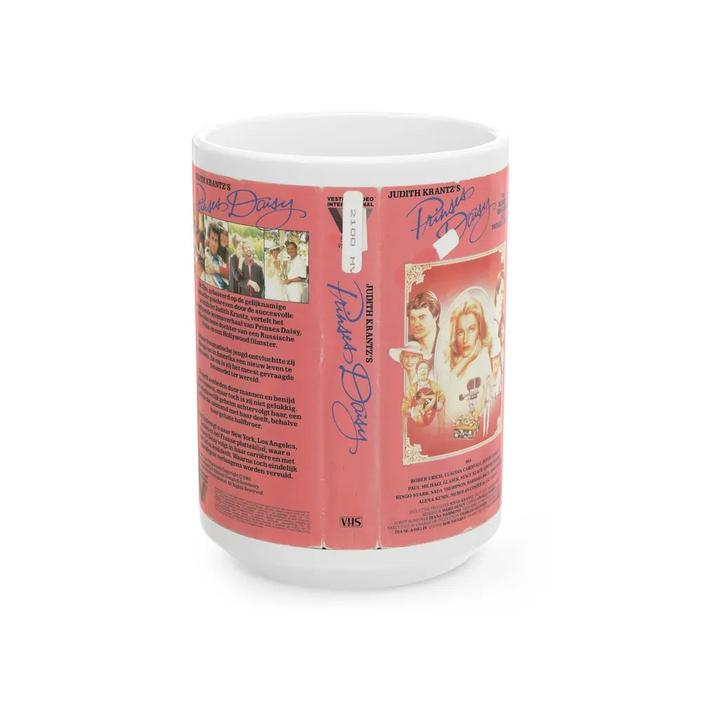 PRINCESS DAISY (VHS COVER) - White Coffee Mug-15oz-Go Mug Yourself