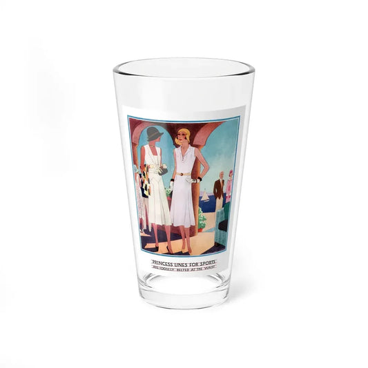 Princess Lines For Sports, McCall's magazine, April 1930 (Magazine Illustration) Pint Glass 16oz 16oz - Go Mug Yourself