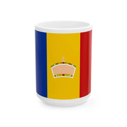 Princial flag of United Principalities of Romania Ruginoasa model (Oman) White Coffee Mug 15oz - Go Mug Yourself