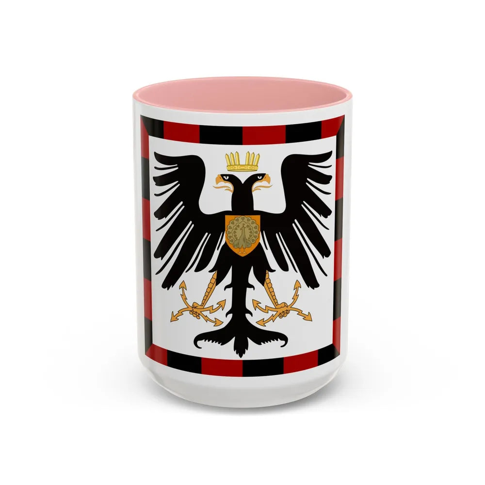 Principality of Albania Crown Prince's standard House of Wied - Accent Coffee Mug 15oz Pink - Go Mug Yourself