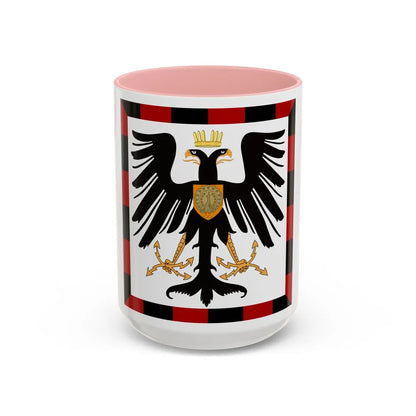 Principality of Albania Crown Prince's standard House of Wied - Accent Coffee Mug 15oz Pink - Go Mug Yourself