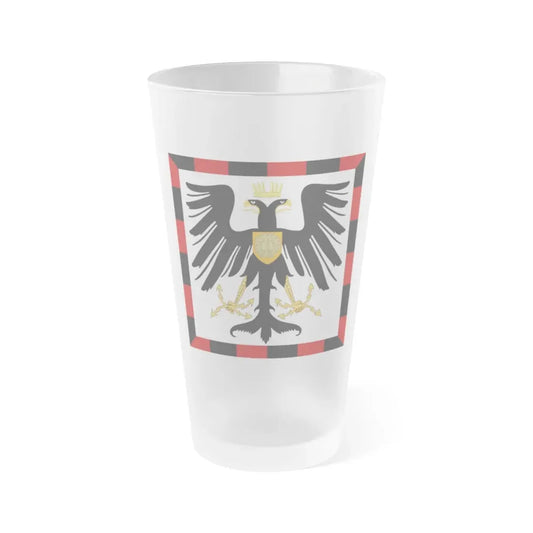 Principality of Albania Crown Prince's standard House of Wied - Frosted Pint Glass 16oz 16oz Frosted - Go Mug Yourself