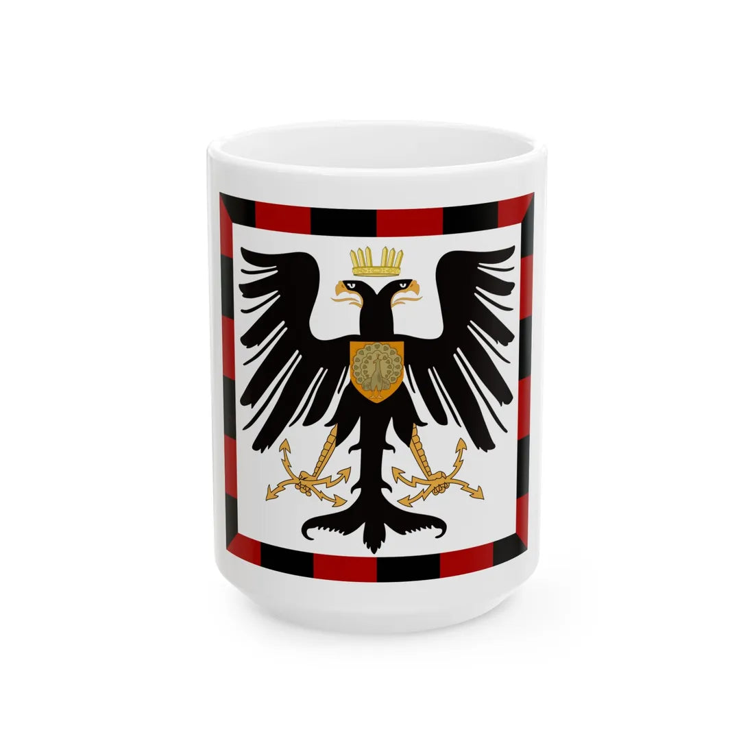 Principality of Albania Crown Prince's standard House of Wied - White Coffee Mug 15oz - Go Mug Yourself