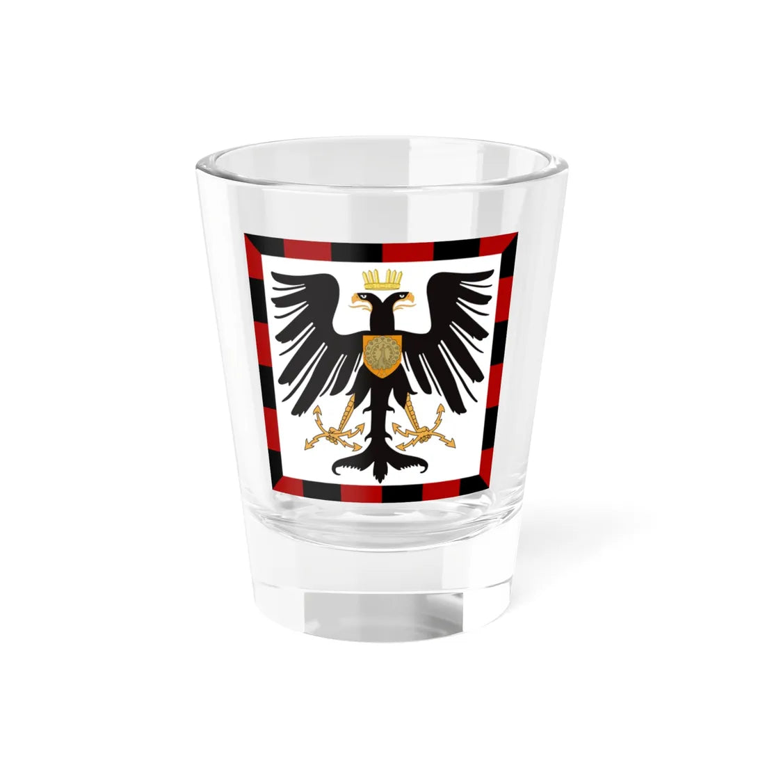 Principality of Albania - Crown Princes standard House of Wied (Albania) Shot Glass 1.5oz 1.5oz - Go Mug Yourself