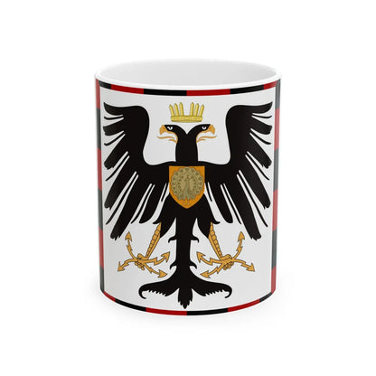 Principality of Albania - Crown Princes standard House of Wied (Albania) White Coffee Mug 11oz - Go Mug Yourself