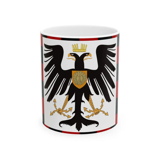 Principality of Albania - Crown Princes standard House of Wied (Albania) White Coffee Mug 11oz - Go Mug Yourself