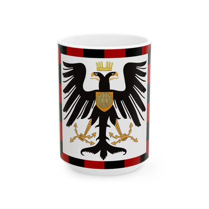 Principality of Albania - Crown Princes standard House of Wied (Albania) White Coffee Mug 15oz - Go Mug Yourself